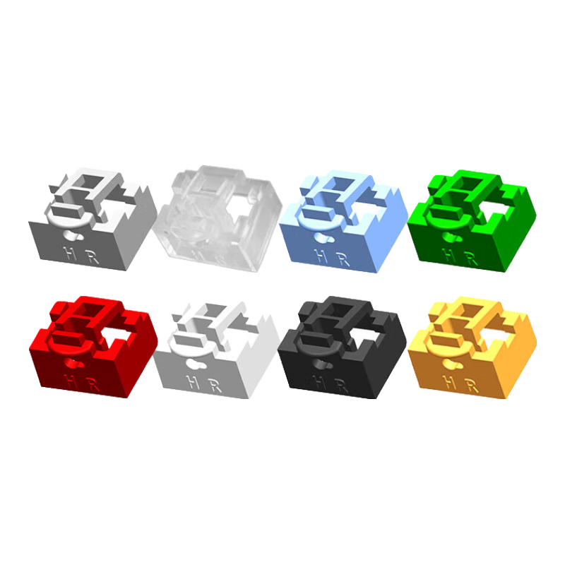 Hengrui Stone RJ45 Network Port Lock Detachable Dustproof Cap Network Security Lock Data Protection Red 100 Locks + 2 Keys