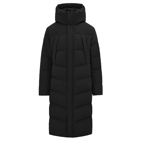 Xuezhongfei New Long Hooded Down Jacket Classic 3D Embroidery Hidden Pockets Skin-Friendly Thickened