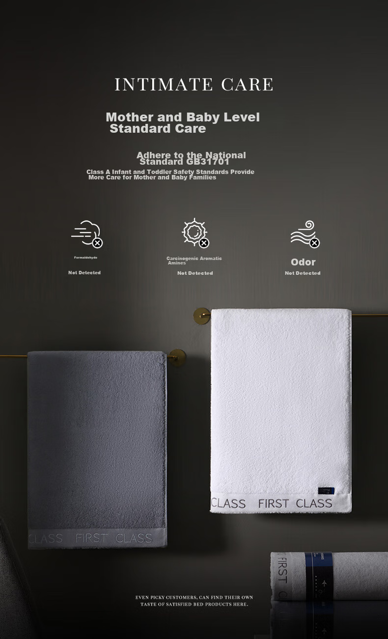 Canasin Egyptian Cotton Bath Towel [First Class Series], High-Quality Pure Cotton Ultra-Soft Bath Towel for Men And Women, Beige Gray, 150*80cm 7