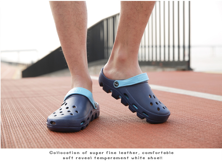 Warrior Casual Couple Slippers, Breathable Outdoor Versatile Closed-Toe Beach Shoes, Lightweight Perforated Sandals, 049 Red, Size 40 13