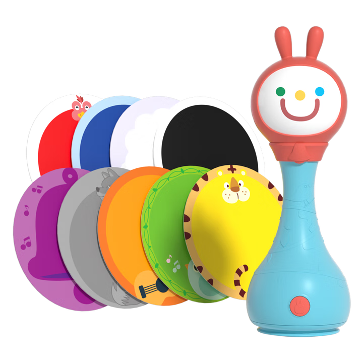 Huohuo Rabbit Newborn Electronic Soothing Rattle Teether Infant Baby Toy Early Education Story Machine Birthday Gift