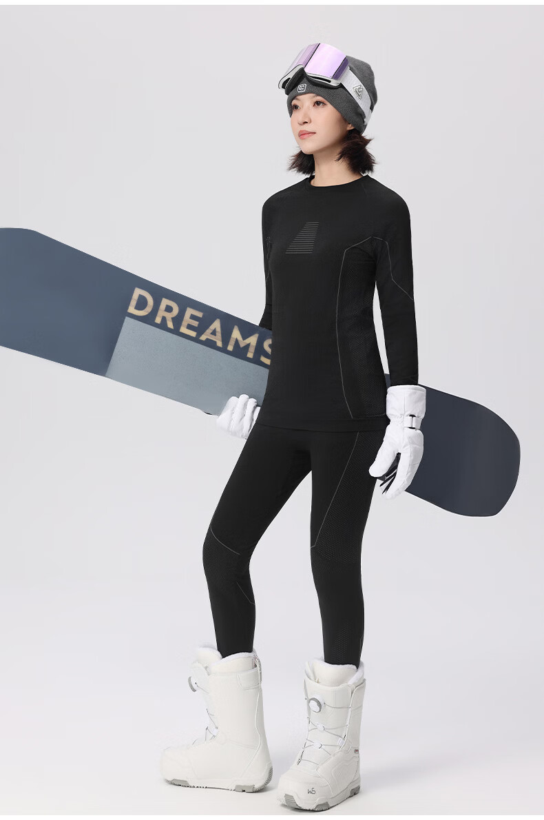 LangSha Ski Quick-Dry Thermal Underwear Set Unisex Functional Antibacterial Breathable Moisture-Wicking Autumn Top and Bottom Set 10A 16