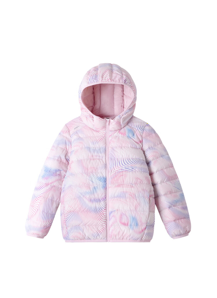 Annil Children's Clothing, Boys And Girls Lightweight down Jacket, 2024 Winter New Style Triple Protection Warm Coat, Black Floral Pattern, Size 170 5