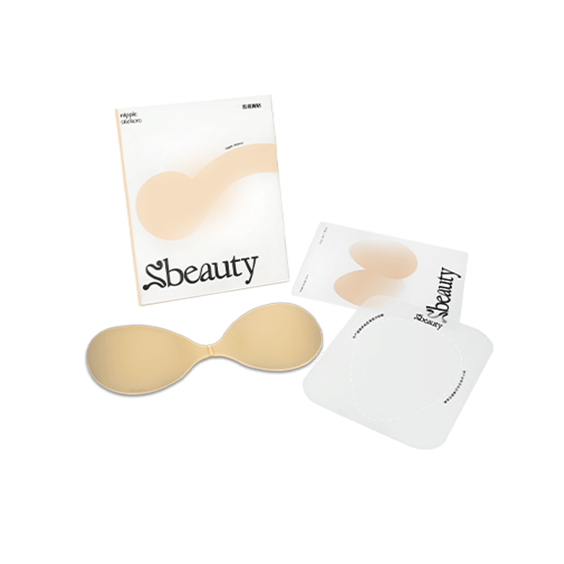SBEAUTY Breathable Invisible Push-Up Chest Pads for Women, Enhancing Cleavage, Summer Anti-Exposure, Wedding Dress Nipple Covers, Pair, Size C
