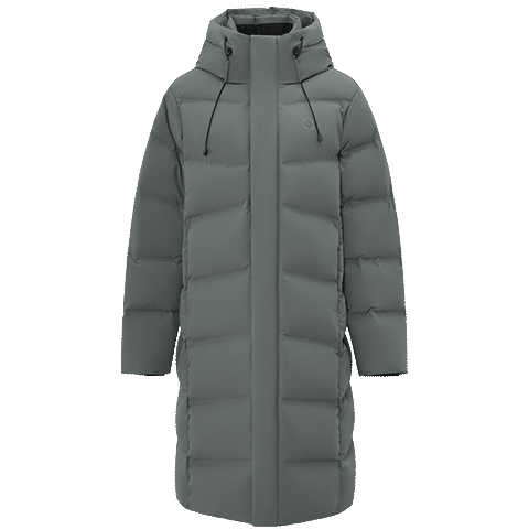 SNOWFLYING [Cheng Yi Same Style] [Goose Down] [Unisex] H-Fit Long Sports Hooded Down Jacket Outdoor
