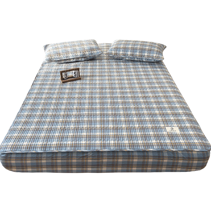 MUJI Class A Fabric Pure Cotton Quilted Fitted Sheet Single Piece Double Bed Mattress Full Cover 180*200cm