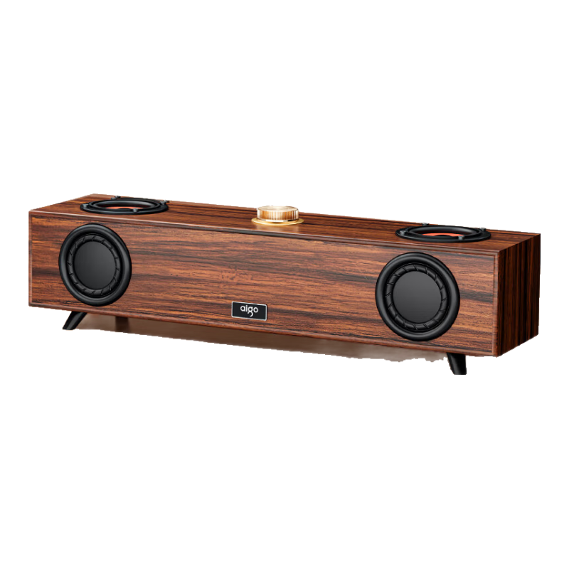 Patriot T352 Computer Speakers Desktop Wired USB Wooden Bass Dual Diaphragm Multimedia Retro Style