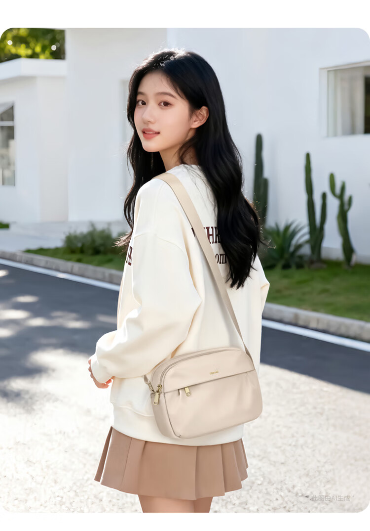 POLO Women's Lightweight Single Shoulder Crossbody Bag Large Capacity 8.3-inch iPad Bag Casual Phone Sports Sling Bag 7