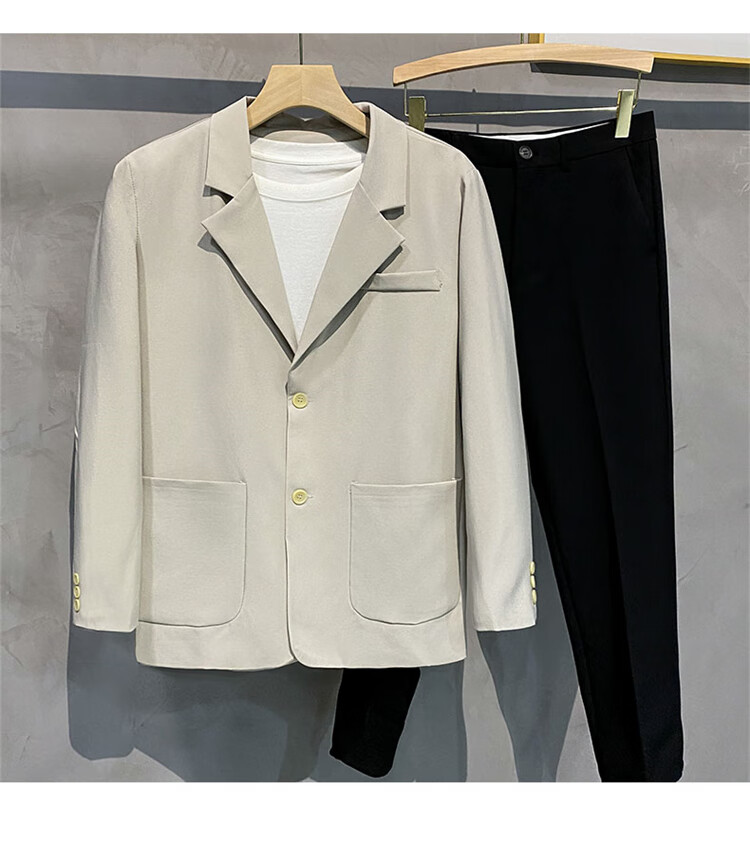 RED DRAGONFLY Men's Business Commuter Suit Jacket High Elastic Comfortable Versatile Simple Lapel Formal Blazer Black M 17