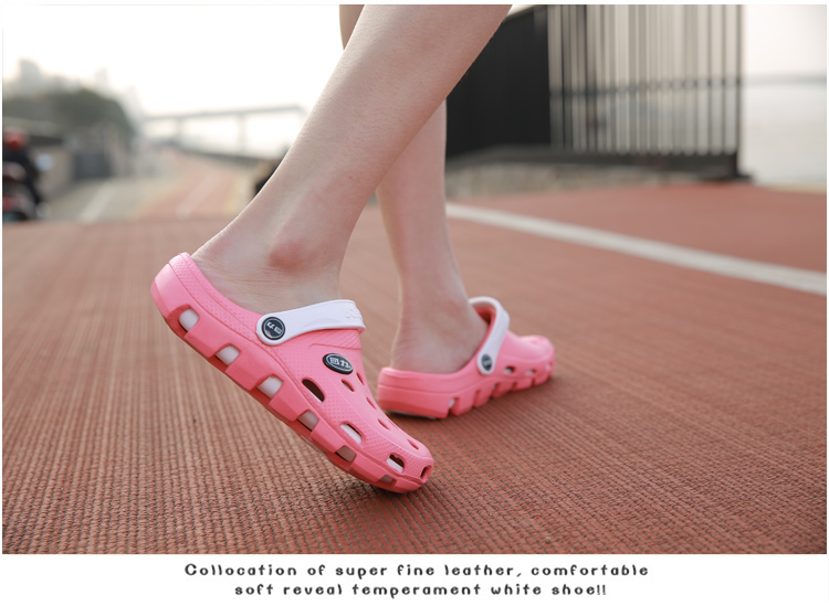 Warrior Casual Couple Slippers, Breathable Outdoor Versatile Closed-Toe Beach Shoes, Lightweight Perforated Sandals, 049 Red, Size 40 29