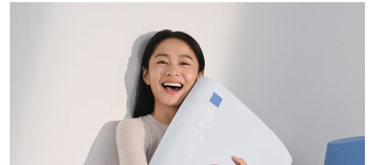 Blue Box Little Blue Pillow N2 Memory Foam Pillow Adult Deep Sleep Slow Rebound Breathable Dormitory Good Night Gift Box 6