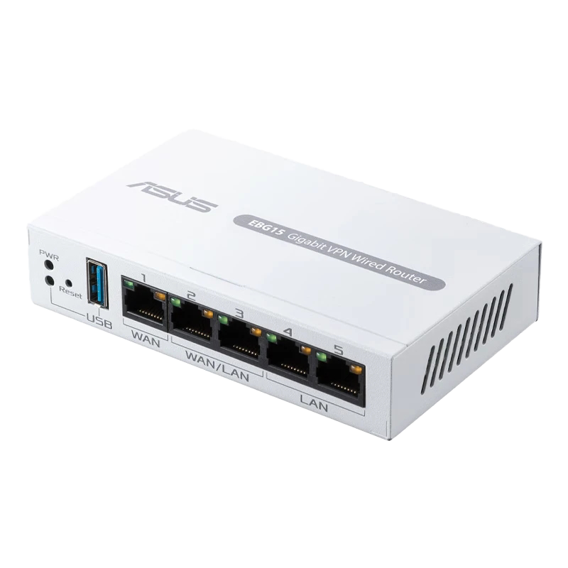 ASUS Enterprise-Grade 5-Port Gigabit Wired Router, No Dead Angle AC+AP Wall-Penetrating King, Surveillance Network Splitter, Network Cable Splitter EBG15