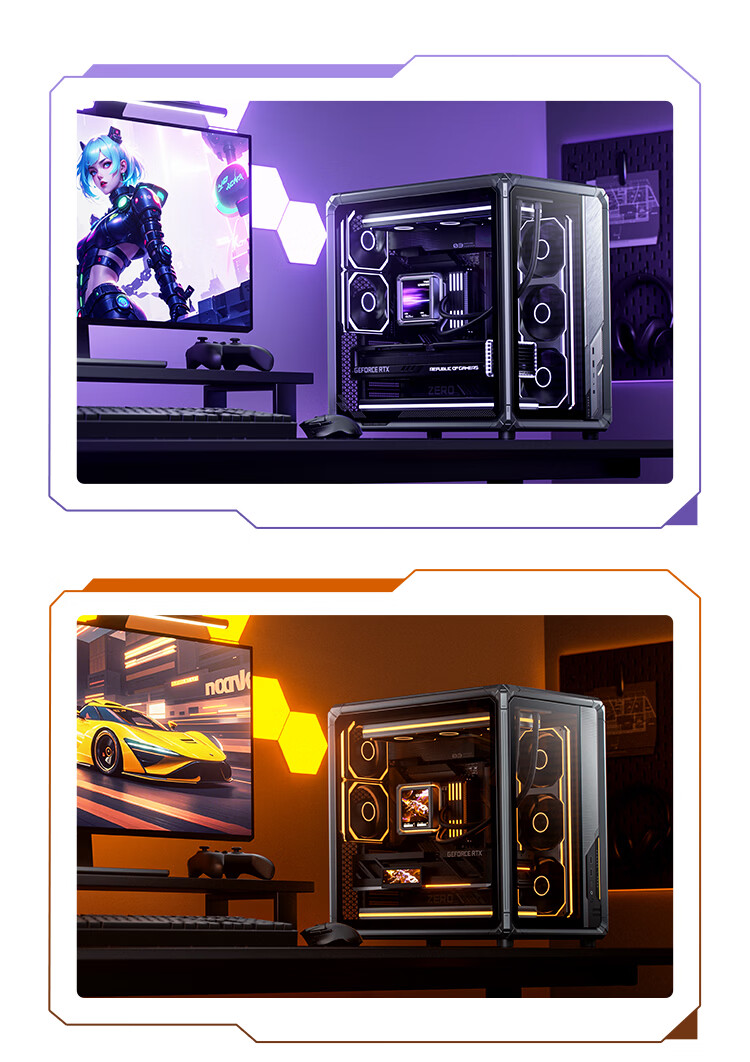 JONSBO XA-360BR Shadow Blade Black Reverse Blade 12CM*3 Case Fans (Dual Frame Lighting/Color Block Splicing/Triple Unit/RGB Sync/PWM Male and Female Connectors) 1