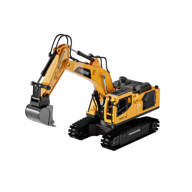 Honey Joy Alloy Excavator Remote Control Car Digging Engineering Truck Model Kids 3-6 Years Voice Control Boys Girls Gift