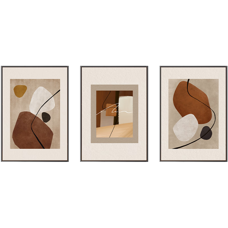 Haojiubujian Shilaiyunzhen Living Room Decorative Painting, Modern Minimalist Light Luxury High-End Feel, Sofa Background Wall Hanging Picture, Abstract Mural