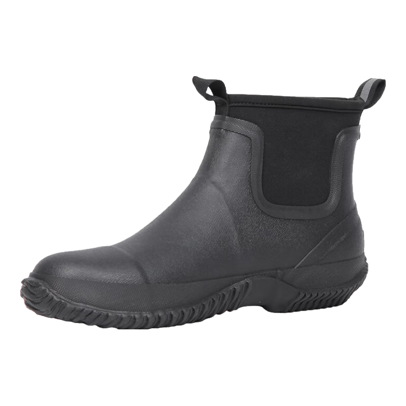 Jolly Walk Rubber Non-Slip Rain Boots for Men, Waterproof Boots JW911, Dark Night Black, Size 45