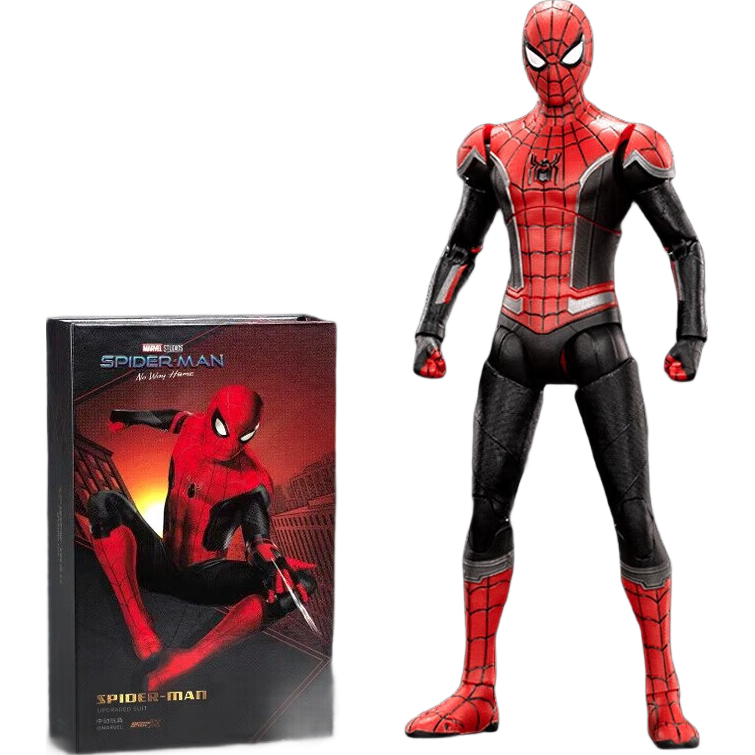 Marvel Birthday Gift Black And Red Spider-Man Action Figure Model with Articulated Joints, Decorative Figurine for Boys