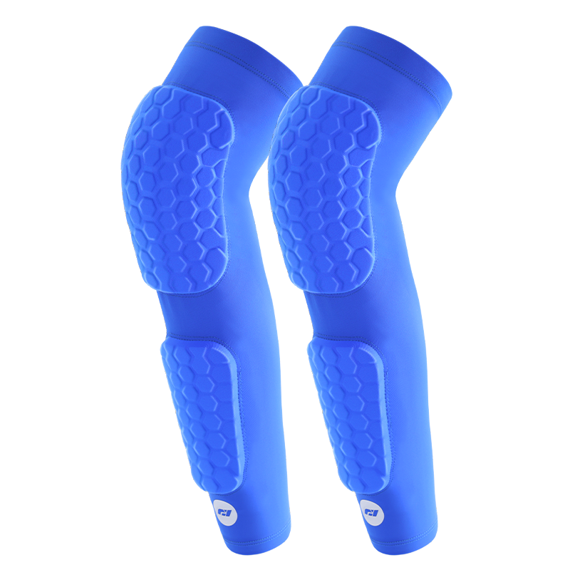 FYOUGA Kids Knee and Shin Guards Football Shin Pads Basketball Protective Sports Gear Blue XS Pair