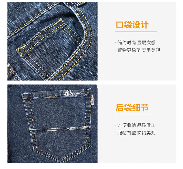 ROMON Men's Jeans, Spring And Summer Straight-Leg Loose Casual Pants, Versatile Business Trousers for Men, Blue-Gray, Size 28 7