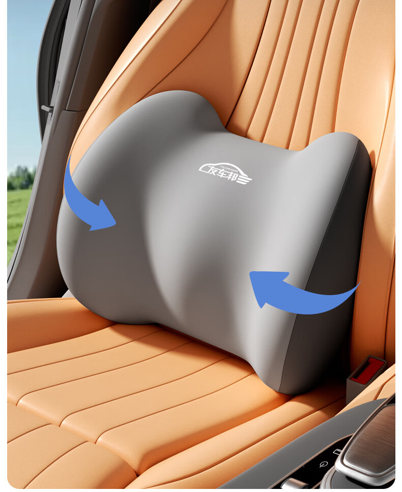 YOU CHE BANG Car Headrest and Lumbar Support Set Driving Waist Cushion Lumbar Support Neck Pillow Seat Backrest Cushion for Driver 7