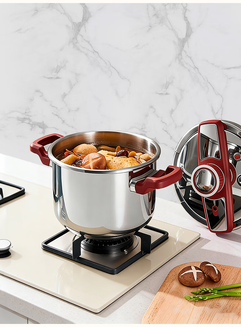 TIANXI Explosion-Proof Pressure Cooker 6L 304 Stainless Steel Pressure Cooker for 3-4 People Compatible with Induction Cookers [JD Exclusive] 22