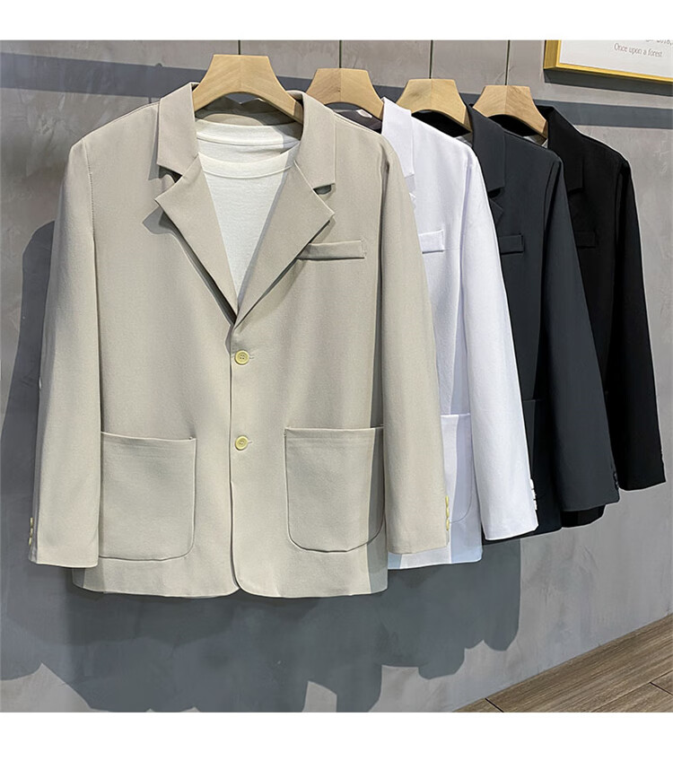 RED DRAGONFLY Men's Business Commuter Suit Jacket High Elastic Comfortable Versatile Simple Lapel Formal Blazer Black M 13