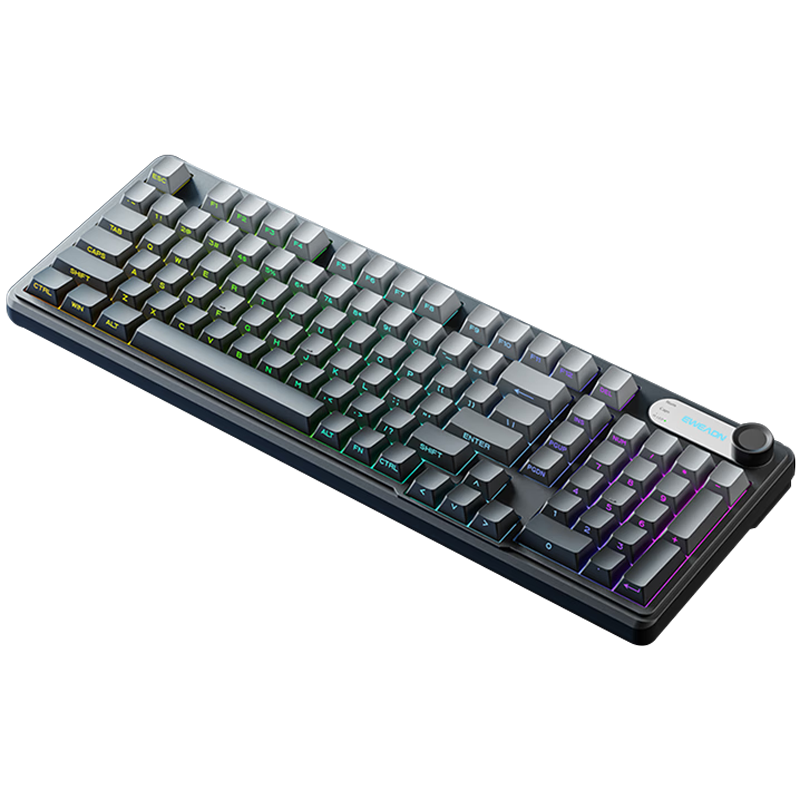 EWEADN V102 Ultra Wireless Keyboard, Bluetooth And Wired Three-Mode Digital Screen Mechanical Feel Silent Office Portable Membrane Keyboard, 99 Keys, Compatible with Computers, Laptops, Tablets, IPad