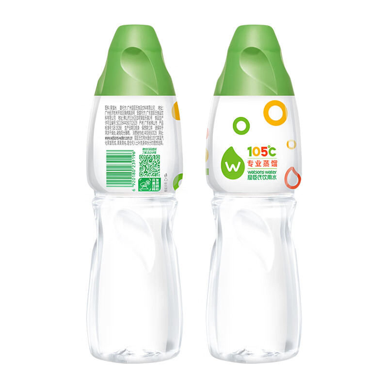 屈臣氏蒸馏水纯净水500ml*24瓶整箱瓶装水饮用水会议出行敷脸水疗