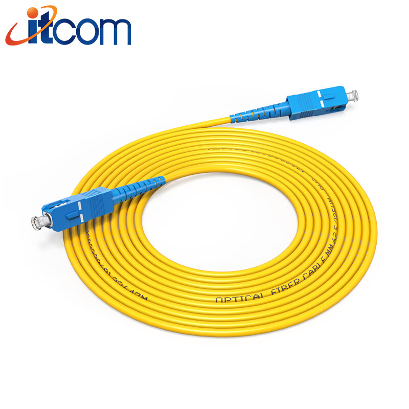 Itcomitcom Telecom Grade Single-mode Single-core SC-SC 1m Low Smoke Zero Halogen Fiber Patch Cord UPC Simplex 9/125ÎŒm IT168-SC-SC/OS2-D1