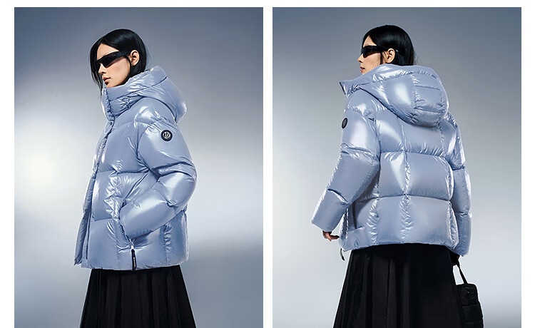 BOSIDENG 25 Years Puff Down Jacket Women's Winter Goose Down Thickened Hooded Loose Short Fashion Warm Coat 2