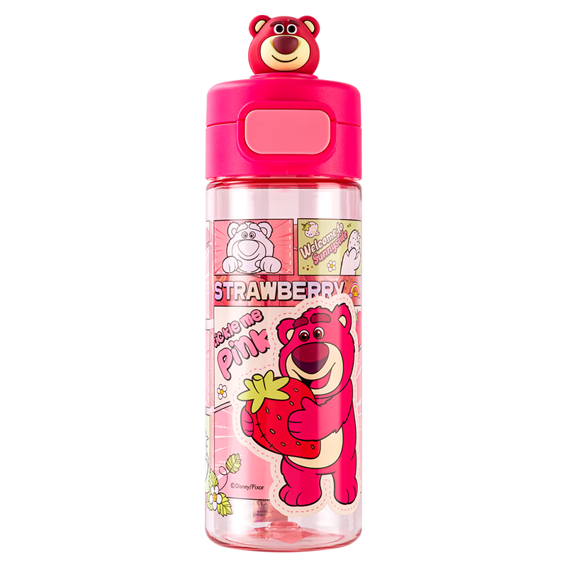 Disney Kids Sports Water Bottle Large Capacity Direct Drinking Plastic Cup Outdoor Fitness Hydration Bottle for Elementary School Back to School