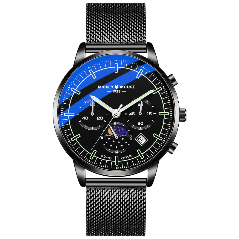 Disney Men's Student Waterproof Quartz Watch with Calendar for High School and Teen Boys Back to School Gift