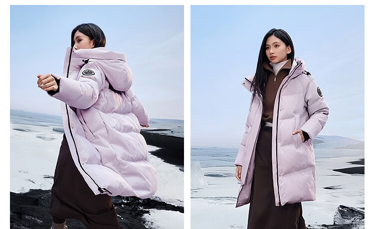 BOSIDENG 25 Years Extreme Cold Goose Down Women's Winter Thickened Hooded Mid-Length Warm Mall Same Style Down Jacket 6