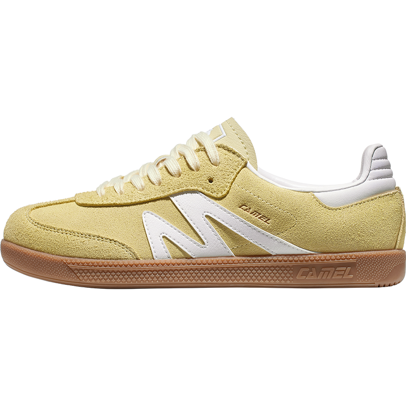 CAMEL Training Shoes Lightweight White Thin Sole Women's Casual Sports Shoes K25B09L7067A Yellow/White Size 39