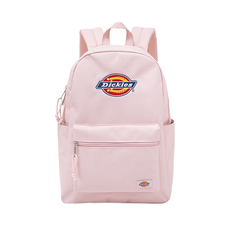 Dickies Embroidered Large Capacity Backpack for Middle and High School Students, Travel and Commuting, Unisex School Bag, Pink