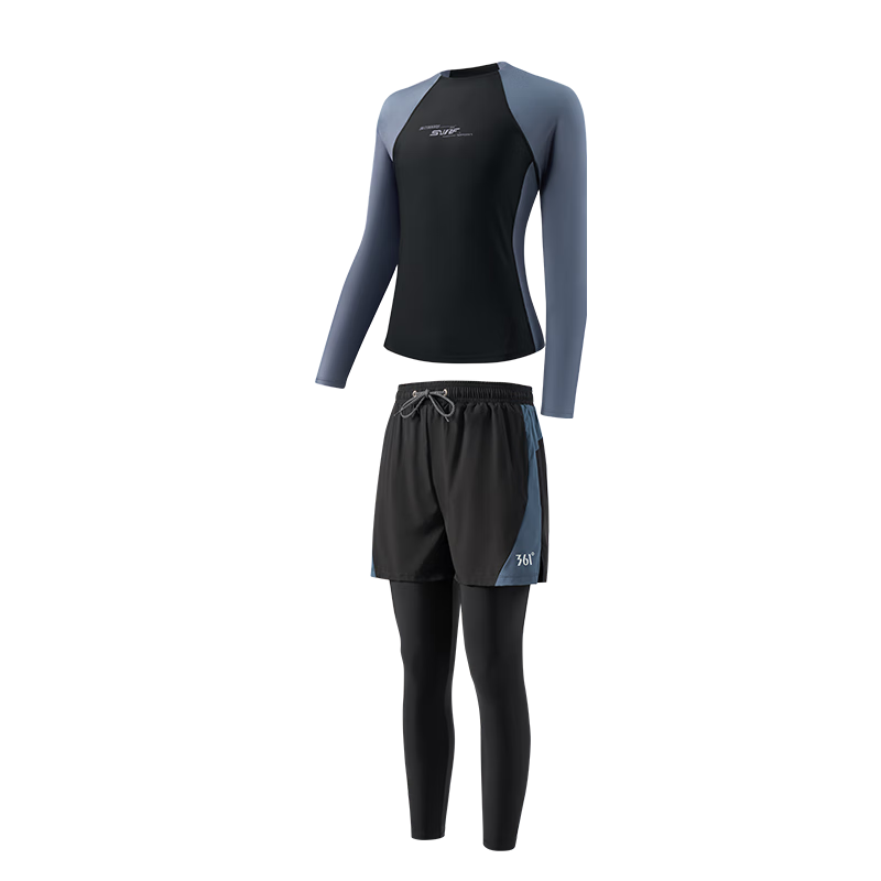 361° Jellyfish Men's Swimwear Set Long Sleeve Long Pants Sun Protection Quick-Dry Adult Surfing Full-Body Snorkeling Wetsuit