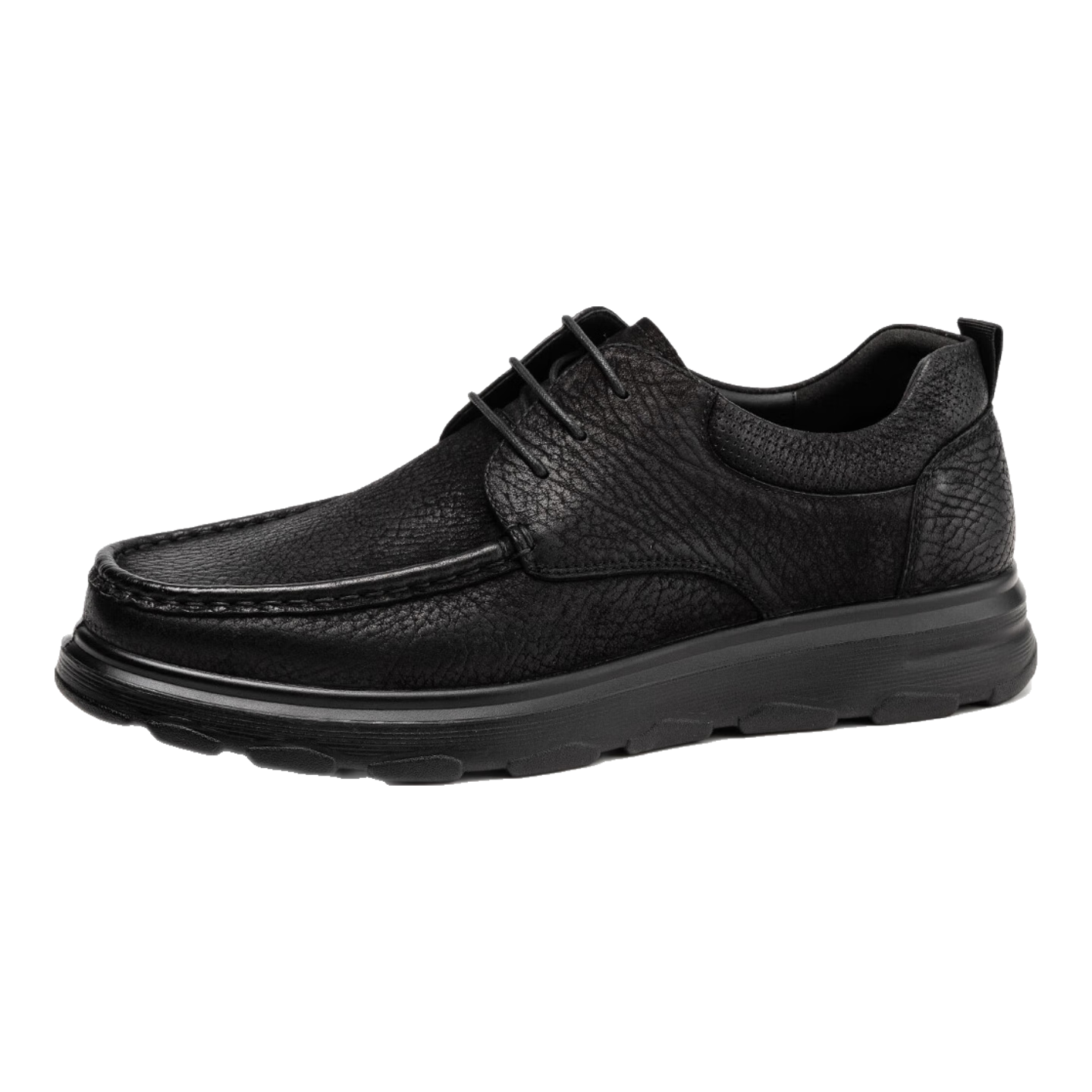 Aokang Men's Shoes, Autumn New Business Casual Leather Shoes, Massage Insoles, Lace-Up Comfortable Outdoor Work Boots, Black, Size 42