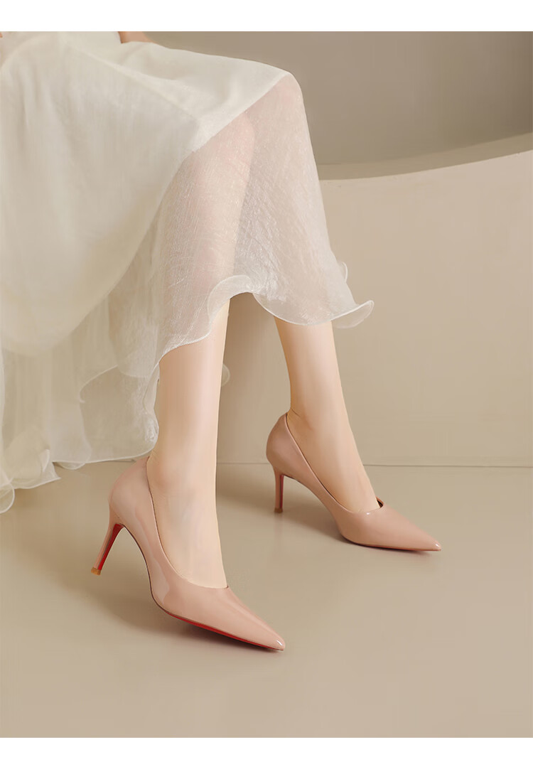 ZHR ZEZ High Heels Women 2026 New Red Sole Sexy Pointed Toe Stiletto Pumps Lightweight Girlfriend Gift Shoes for Qixi Festival 12