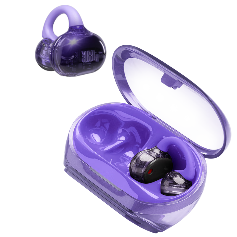 JBL SOUNDGEAR CLIPS Open Wireless Bluetooth Earbuds Clip-On Huawei Compatible Sports In-Earless Ear Hook Indigo Purple