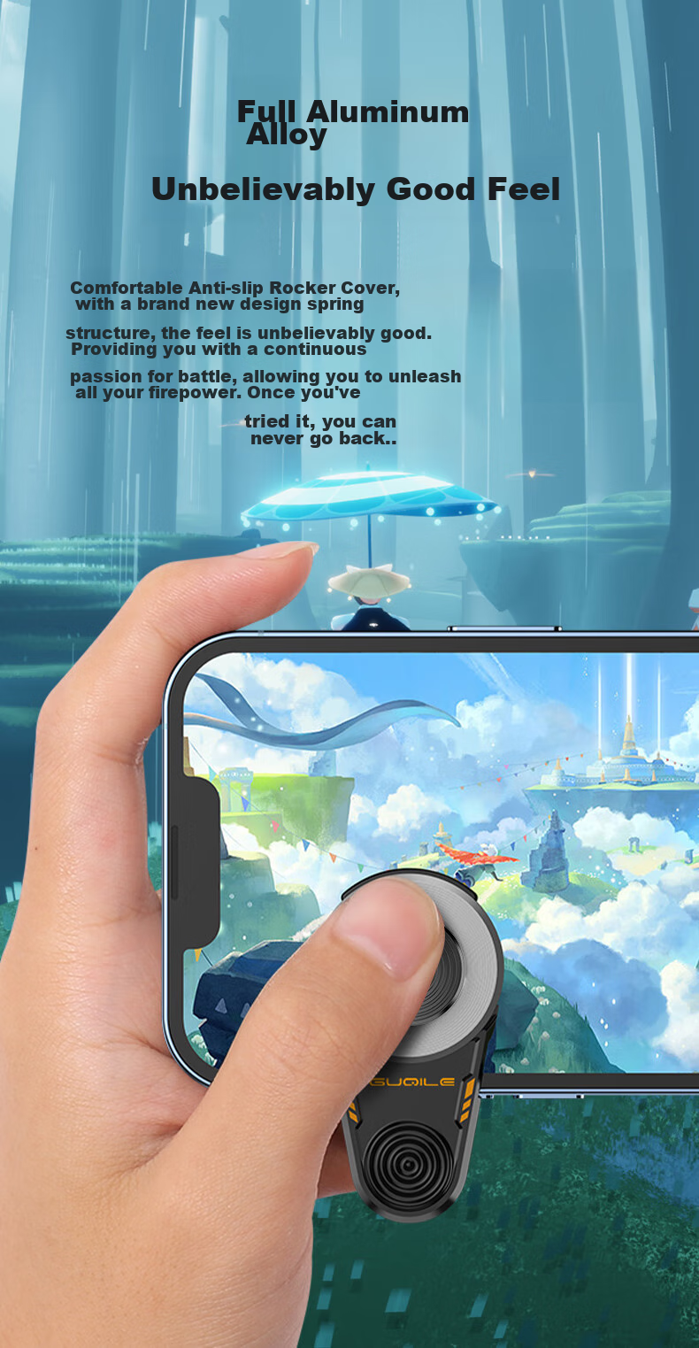 BIAZE Mobile Game Controller, PUBG Helper And Peace Elite Assistant, Mechanical Pressure Gun DNF Honor of Kings Gaming Accessory Grip, Specially Designed for Apple And Android, YX84 10