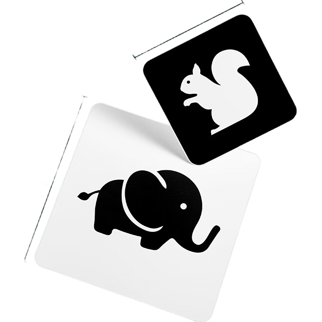 Congpai Black and White Cards Newborn Baby 0-3 Months Visual Tracking Early Education Stimulation Cards Large Cards 20 Pieces Children's Day Gift