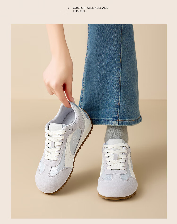 Zhuoshini Casual Purple Puppy 2026 New Women's Height Increasing Trainer Versatile Sports Casual Shoes Gray Purple Size 37 10
