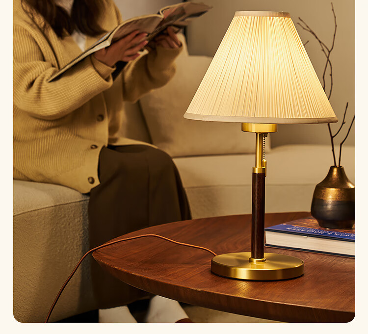 Paulmann P German Paulmann Walnut Decorative Table Lamp Home Living Room Bedroom Vintage Warm Light Lamp 10