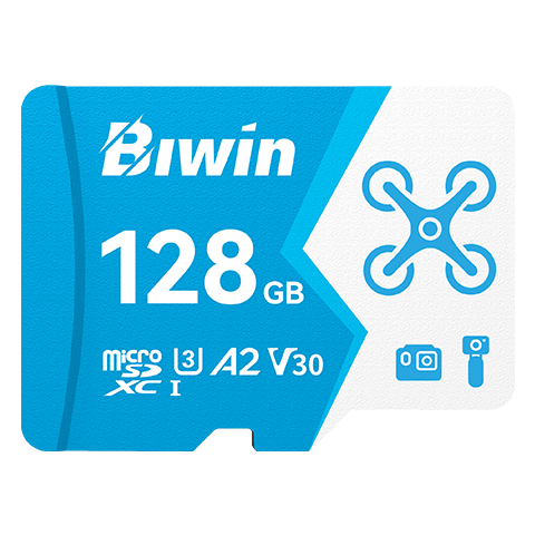 BIWIN 128GB TF (MicroSD) Memory Card U3 V30 A2 4K MS160 Storage Card, Read Speed 160MB/s, Compatible with Drones/Action Cameras/Switch/Monitors
