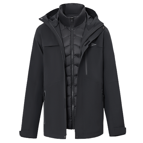 SNOWFLYING [Shanhai] New Outdoor Unisex 3-in-1 Waterproof Warm Down Jacket for Couples