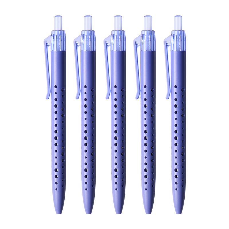 KACO TECFLOW Click Retractable 0.5mm Gel Pen Dusk Blue 5-Pack Colorful Journal Note-Taking High-Quality