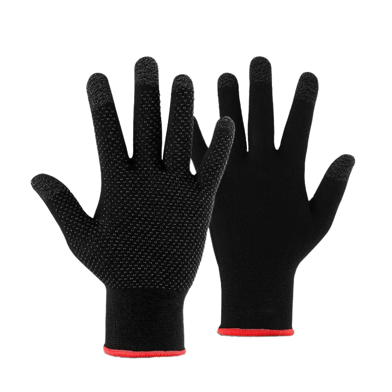 Stiger Gaming Gloves, Touchscreen Gloves, Mobile Game Sweat-Proof Finger Covers, Breathable And Non-Slip, Honor of Kings, Delta Action, Silicone, Black, Anti-Stick