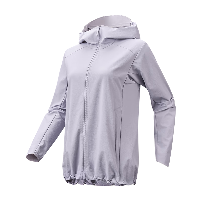 JD Jingzao Spring Windproof Beast 500 Cordura Softshell Abrasion-Resistant Outdoor Three-Proof Women's Hooded Jacket Glacier Gray L