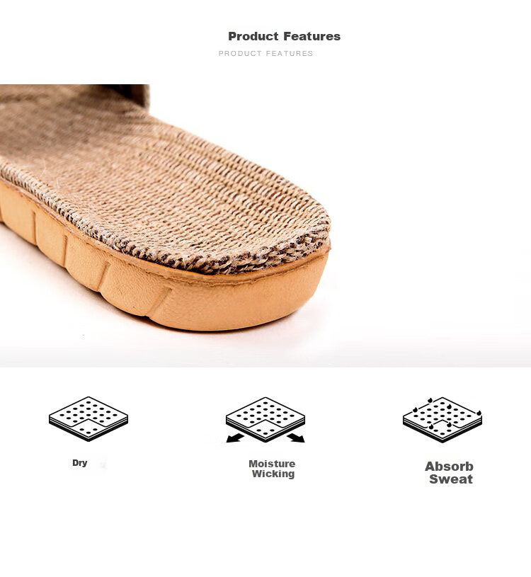 Huili Linen Slippers for Men And Women, Casual Sweat-Absorbing Dry Comfortable Wear-Resistant Floor Slippers HL2187 Pink Size 35-36 8