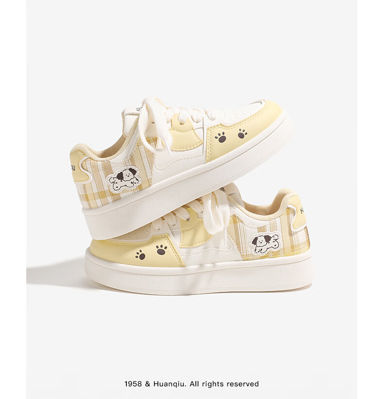 Global Cute Puppy Platform Sneakers for Women 2026 Spring New Thick Sole White Shoes Student Casual Pink Size 38 16